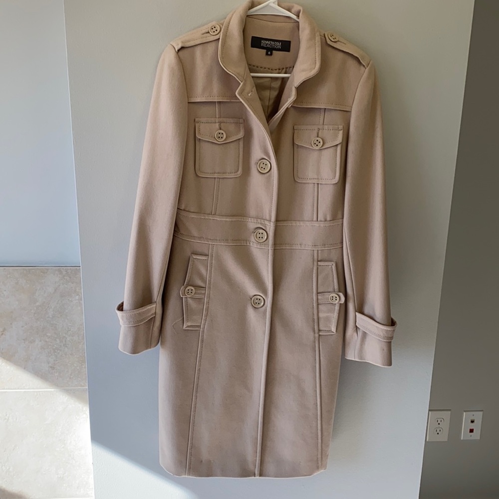 Kenneth Cole Reaction beige Dress Coat
